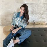 アクセントチェックデザイントップス