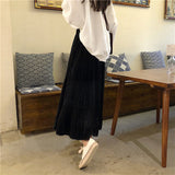 プリーツティアードロングスカート