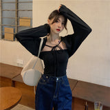 ブラックボレロカーディガン