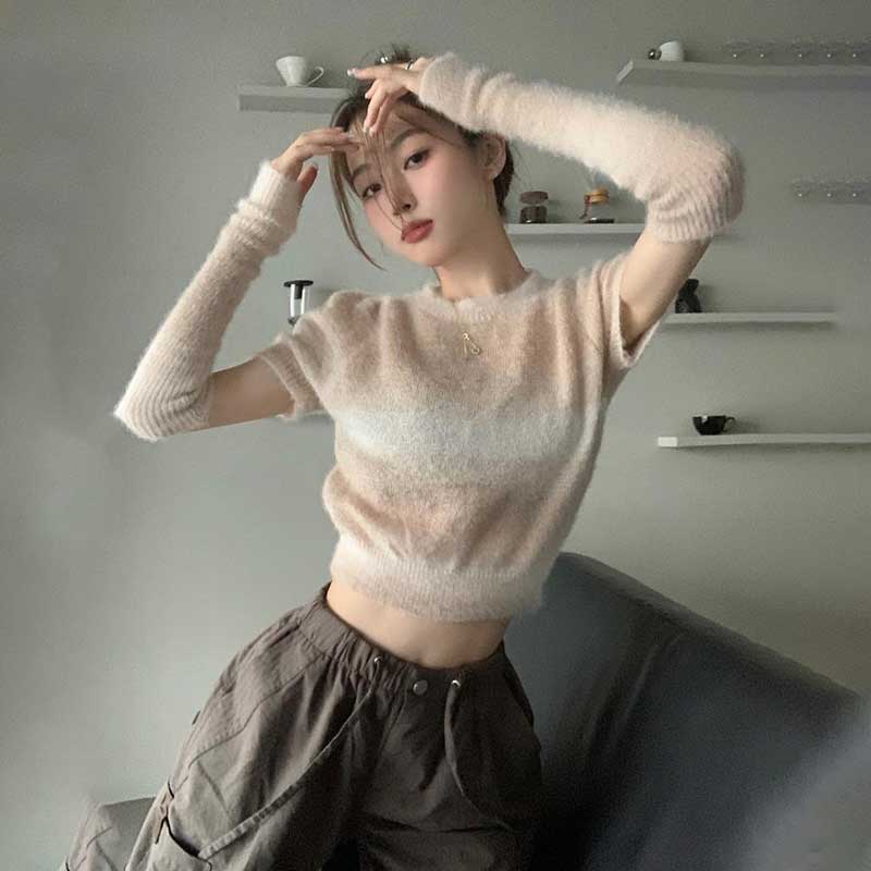 グラデーションアームウォーマートップス