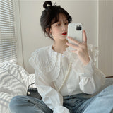 ダブルカラービジューブラウス