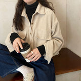 メンズライクコーデュロイシャツ