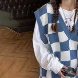 チェッカーズニットベスト