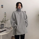 レイヤードタートルネックスウェット