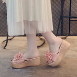 ワンポイントウェッジソールサンダル