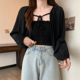 フェミニンパフボレロトップス