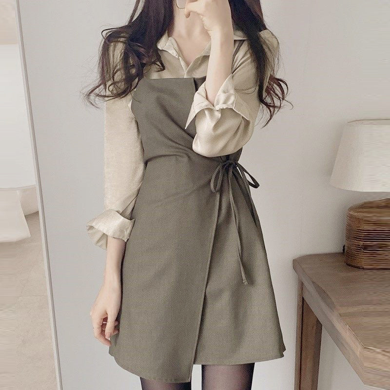 カジュアルシャツ&ラップワンピースSET