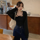 ブラックボレロカーディガン