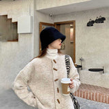 トグルボタンニットアウター