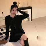 ボウタイリボンニットワンピース