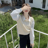 パールニットベスト&シャツSET