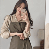 カジュアルシャツ&ラップワンピースSET