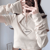 ハートアクセントアームウォーマートップス