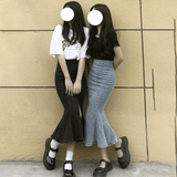 スリムラインスリットマーメイドスカート