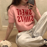 ビッグロゴ半袖パフニット