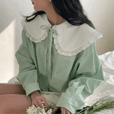 ビッグラペルストライプシャツ