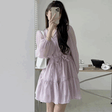 オーガンジーティアードワンピース