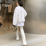 センタースリットフレアリブパンツ