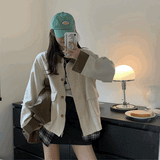 バイカラーシャツジャケット