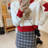 アニマルフェイスニット