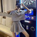 クロップドトップス&ショートパンツSET