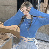 ウエストタイショートロンT