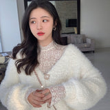 レースハイネックインナートップス