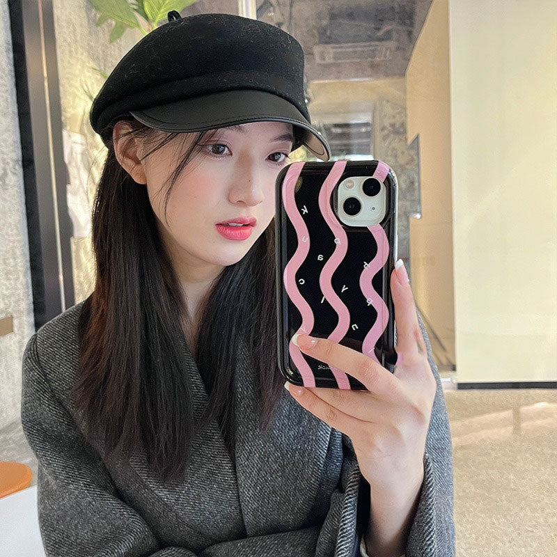 ピンクウェーブiPhoneケース