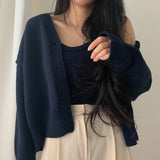 ルーズカーディガン&ニットビスチェSET