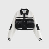 バイカラークロップドスタジャン