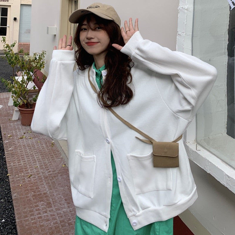 クルーネックハイゲージカーディガン