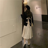 バックリボンニット&ロングワンピースSET