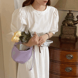 バックオープンパフワンピース