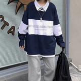 バイカラーメンズライクスウェット