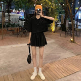 クロップドトップス&ショートパンツSET