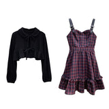 ハートバックルワンピース&フリルボレロSET