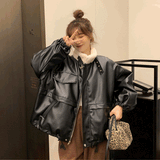 ブラックレザーフライトジャケット