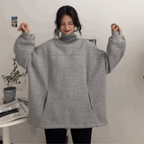 レイヤードタートルネックスウェット