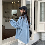 ビッグオーバーコーデュロイシャツ