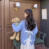 バックリボンニット&ロングワンピースSET