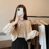 フェミニンパフボレロトップス