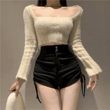 サイドリボンフィットパンツ