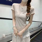 リボンラインレースTシャツ
