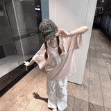 ピンクグレーユニTシャツ