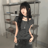 アレンジリボンショートスリーブトップス