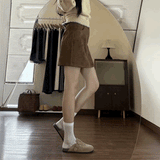 ベルトスウェードタイトスカート