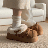 クロスリボンアンクルムートンブーツ