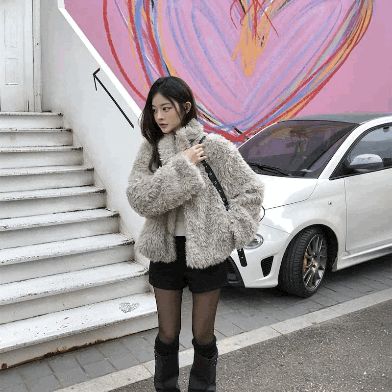 スモーキーファージャケット – GIRLS CRUSH