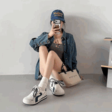 スモーキーコントラストウェーブスニーカー