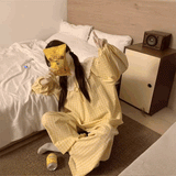 フラワーフリルギンガムルームウェア